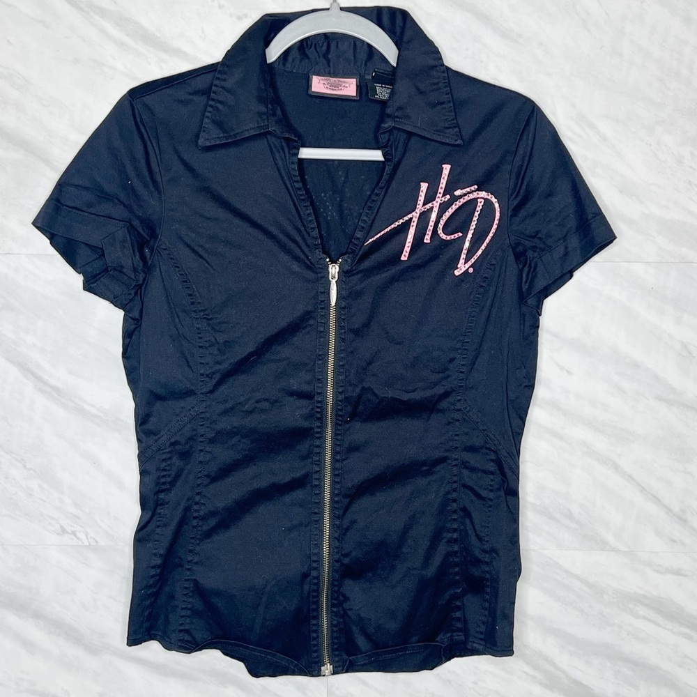Harley Davidson Zip Down Top Small